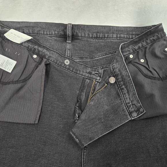 ABERCROMBIE & FITCH The '90s Slim Straight Hi-Rise Black Jeans Size 36/22R NEW! - Picture 10 of 16